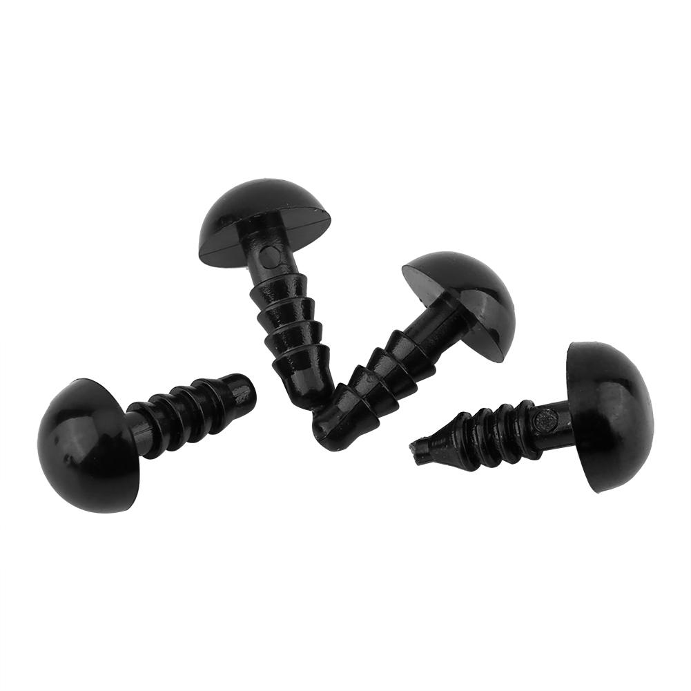 9mm 100pcs 6//9//10//12mm Black Plastic Doll Safety Eyes with Washer for Teddy Bear Felting Toys Plastic Doll Eyes